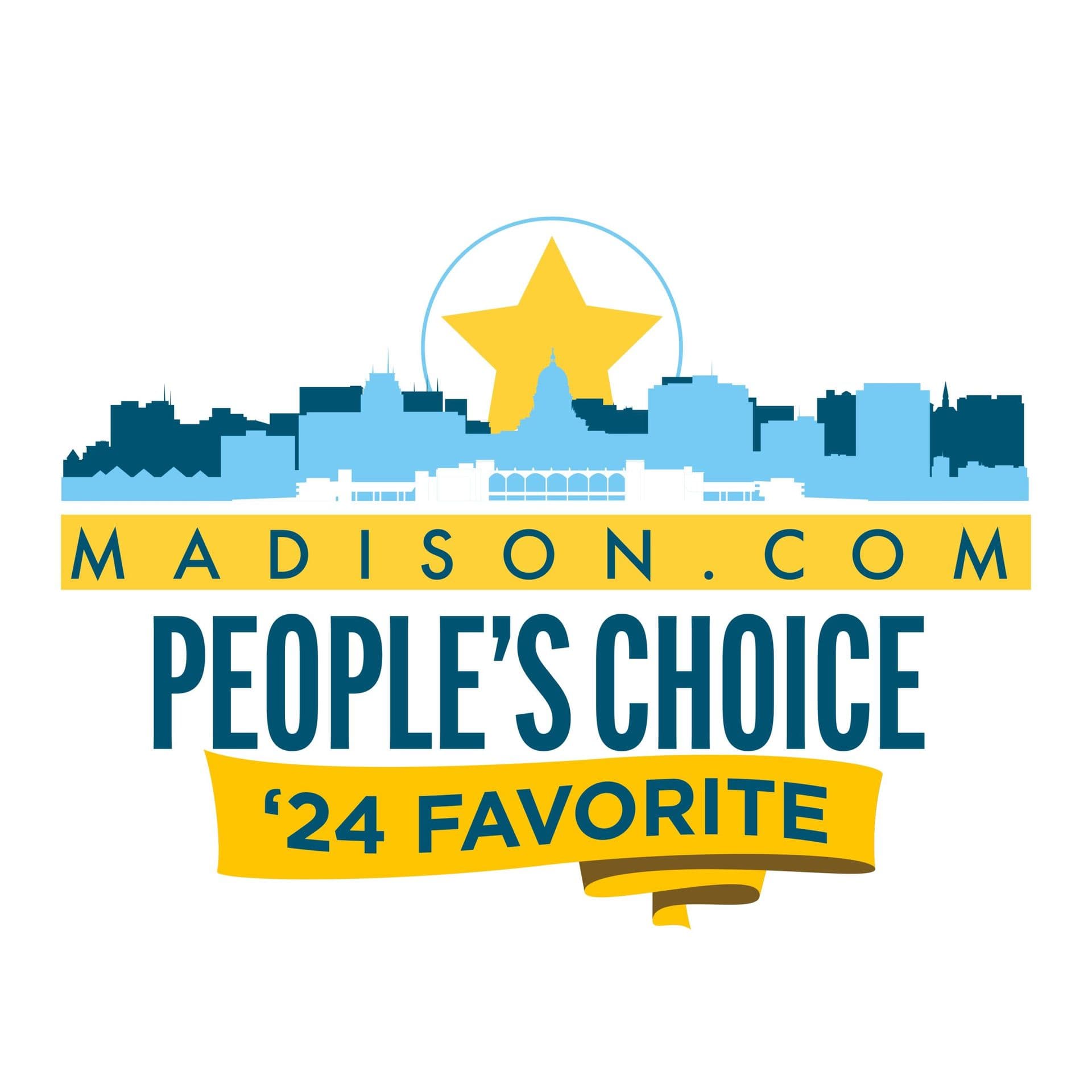 A graphic showing an award for Madison.com's People's Choice for 2024.